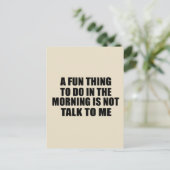 Carte Postale Drôle sarcastique provocation introvertie citation (Debout devant)