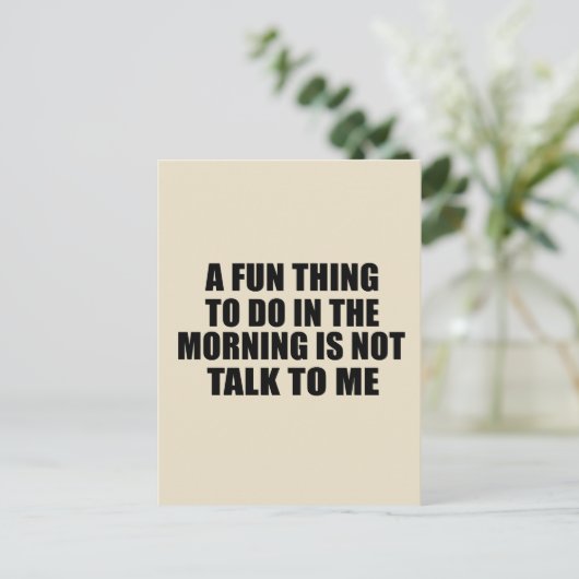 Carte Postale Drôle sarcastique provocation introvertie citation (Debout devant)