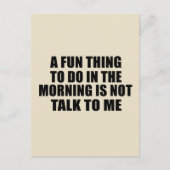 Carte Postale Drôle sarcastique provocation introvertie citation (Devant)