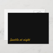Carte Postale Drôle : Seattle à la nuit (Devant / Derrière)