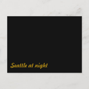 Carte Postale Drôle : Seattle à la nuit