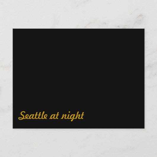 Carte Postale Drôle : Seattle à la nuit (Devant)