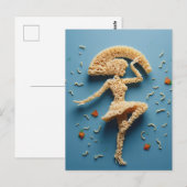 Carte Postale Drôle Sexy Danser Ramen Lady (Devant / Derrière)