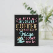 Carte Postale Drôle si ça implique du café et du pont (Debout devant)