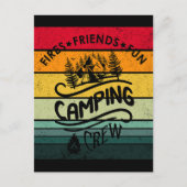 Carte Postale Drôle slogan de l'équipe de camping fun camper ami (Devant)