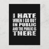 Carte Postale Drôle slogan sarcastique humour adulte introverti (Devant)