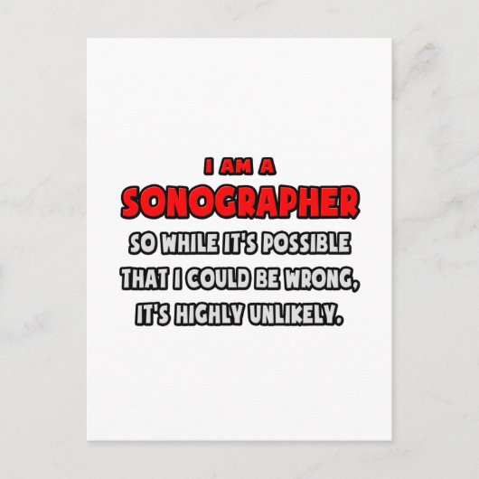 Carte Postale Drôle Sonographe .. Très improbable (Devant)