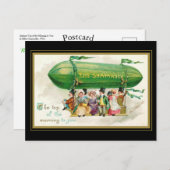 Carte Postale Drôle St Patrick's Day Irlandais Top of the Mornin (Devant / Derrière)