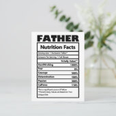 Carte postale drôle sur les faits nutritionnels du (Debout devant)