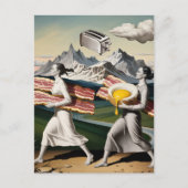 Carte Postale Drôle Surreal Breakfast femmes (Devant)