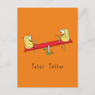 Carte Postale Drôle Tater Tots Teeter Toteter Kids