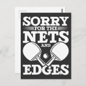 Carte Postale Drôle Tennis De Table Citation Sarcastique Ping Po (Devant / Derrière)