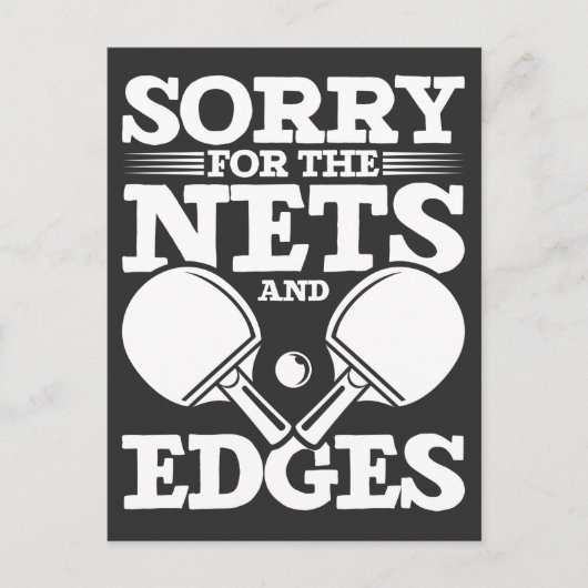 Carte Postale Drôle Tennis De Table Citation Sarcastique Ping Po (Devant)