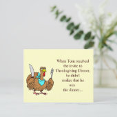 Carte postale drôle Thanksgiving (Debout devant)