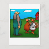 Carte postale drôle Thanksgiving "I'm With Delicio (Devant)