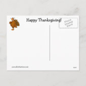 Carte postale drôle Thanksgiving "I'm With Delicio (Dos)