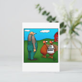 Carte postale drôle Thanksgiving "I'm With Delicio (Debout devant)