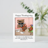 Carte postale Drôle Thanksgiving "Novembre Phénome (Debout devant)