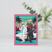 Carte Postale Drôle Thème Miami des années 80 (Debout devant)
