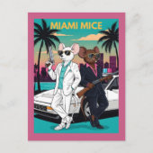 Carte Postale Drôle Thème Miami des années 80 (Devant)