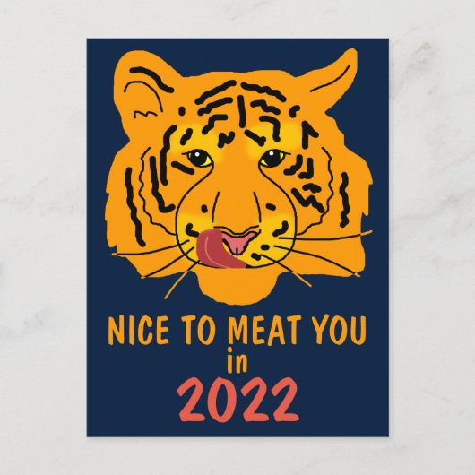Carte Postale Drôle Tigre Agréable De Vous Manger En 2022 (Devant)
