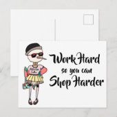 Carte Postale Drôle Travail Inspirationnel Dur Pour Que Vous Pui (Devant / Derrière)