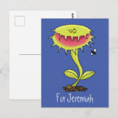 Carte Postale Drôle Vénus dessin animé de piège à mouches (Devant / Derrière)