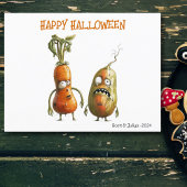 Carte Postale Drôle zombie veggie Halloween
