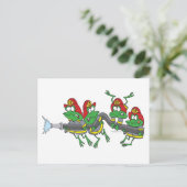 Carte Postale drôles grenouilles rousses de pompier (Debout devant)