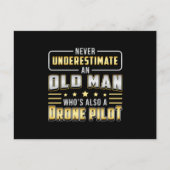 Carte Postale Drone Pilote Drones Caméra Quadcopter FPV Idée cad (Devant)