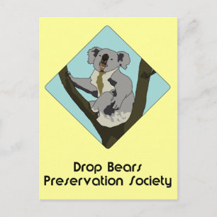 Carte Postale Drop Bears Preservation Society