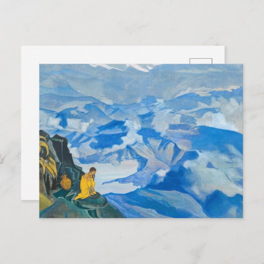 Carte Postale Drops of Life, 1924 par Nicholas Roerich (Devant / Derrière)