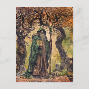 Carte Postale Druide Prêtre sage celtique de la nature