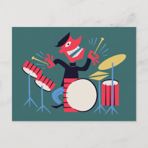Carte Postale Drum Beatnik