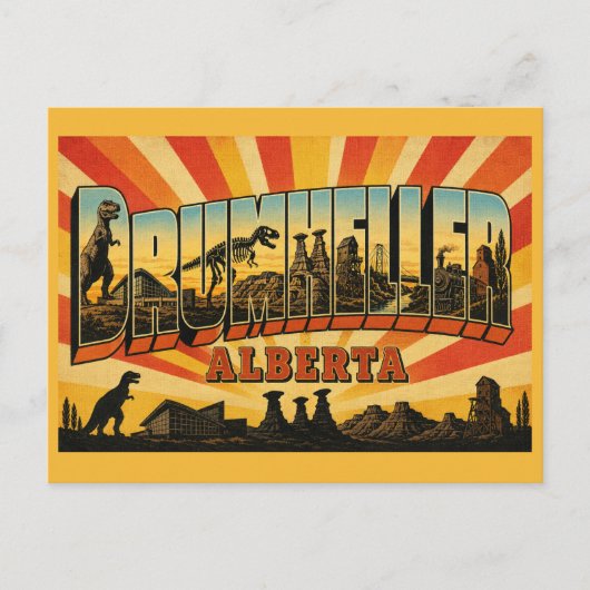 Carte Postale Drumheller Alberta Capitale des dinosaures (Devant)