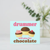 Carte Postale Drummer à percussion drôle (Debout devant)
