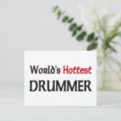 Carte Postale Drummer le plus chaud du monde (Debout devant)