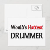 Carte Postale Drummer le plus chaud du monde (Devant / Derrière)