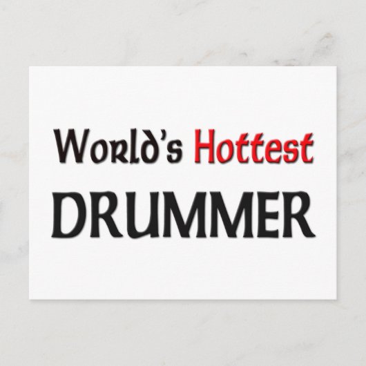 Carte Postale Drummer le plus chaud du monde (Devant)