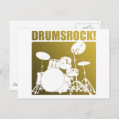 Carte Postale Drums Rocks ! (Devant / Derrière)