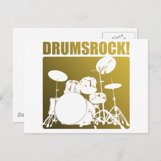 Carte Postale Drums Rocks ! (Devant / Derrière)