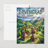 Carte Postale Drvengrad Serbie (Devant / Derrière)