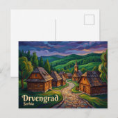 Carte Postale Drvengrad (Timber Town) Serbie (Devant / Derrière)