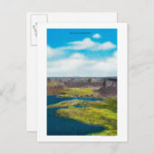 Carte Postale Dry Falls State Park, barrage Grand Coulee (Devant / Derrière)