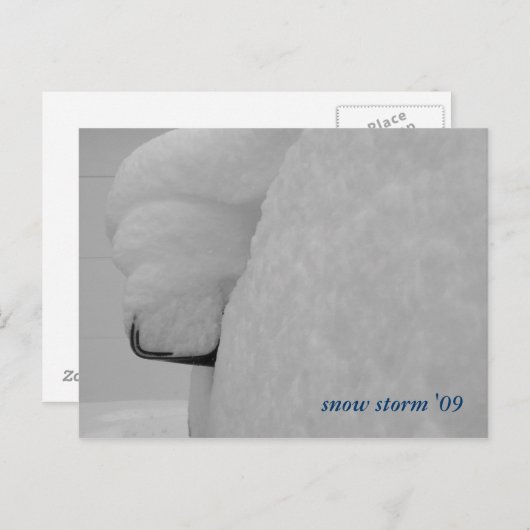 Carte Postale DSCF1089, tempête de neige '09 (Devant / Derrière)