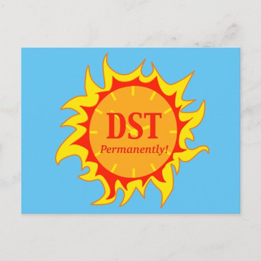 Carte Postale DST en permanence - Heure d'été (Devant)