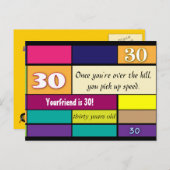 Carte postale du 30e anniversaire (Devant / Derrière)