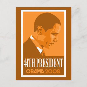 Carte postale du 44e président Obama Orange