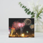 Carte postale du 4 juillet Fireworks (Debout devant)