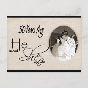 Carte postale du 50e anniversaire du Mariage